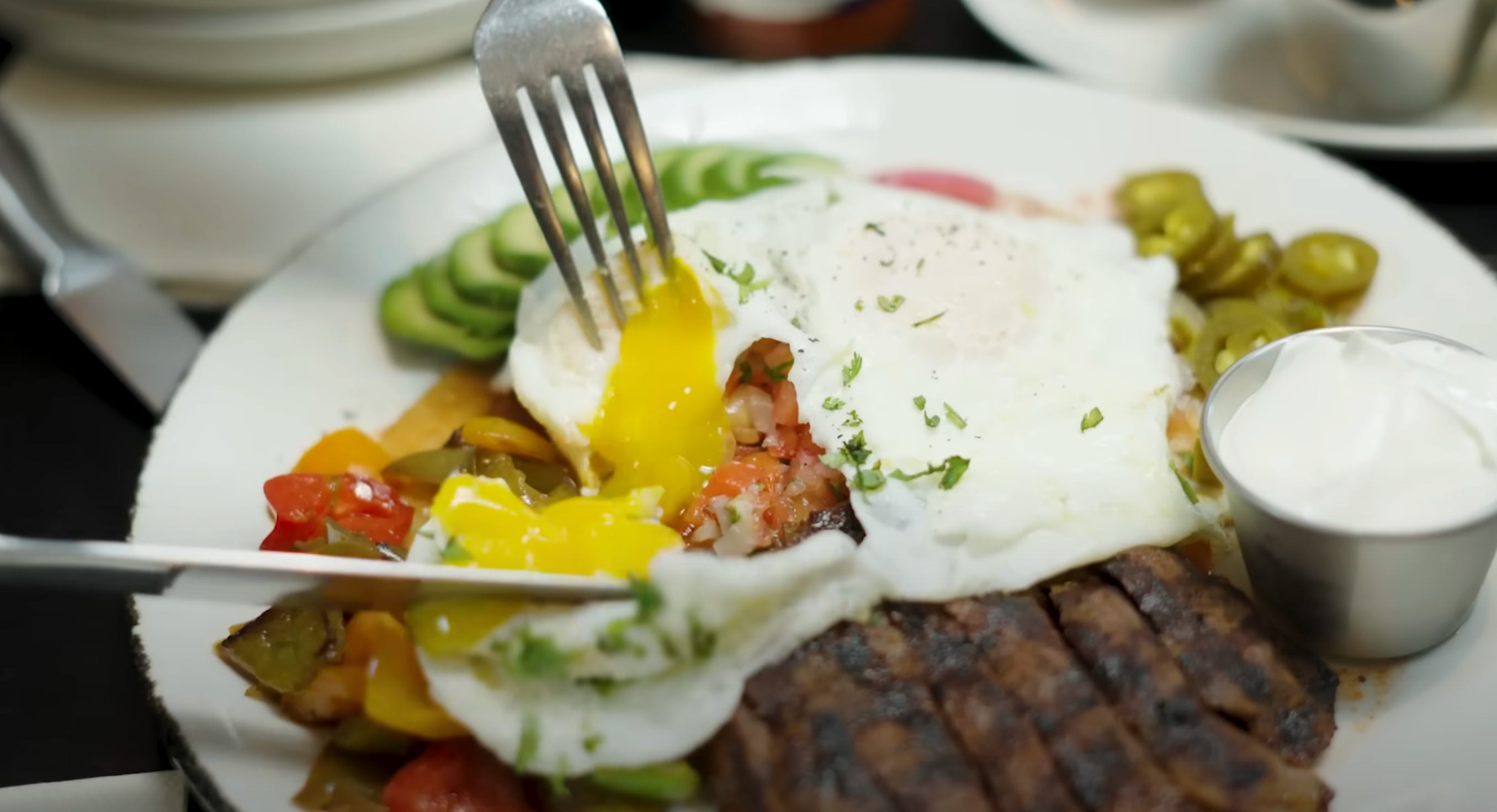 Latin steak & eggs Tops diner