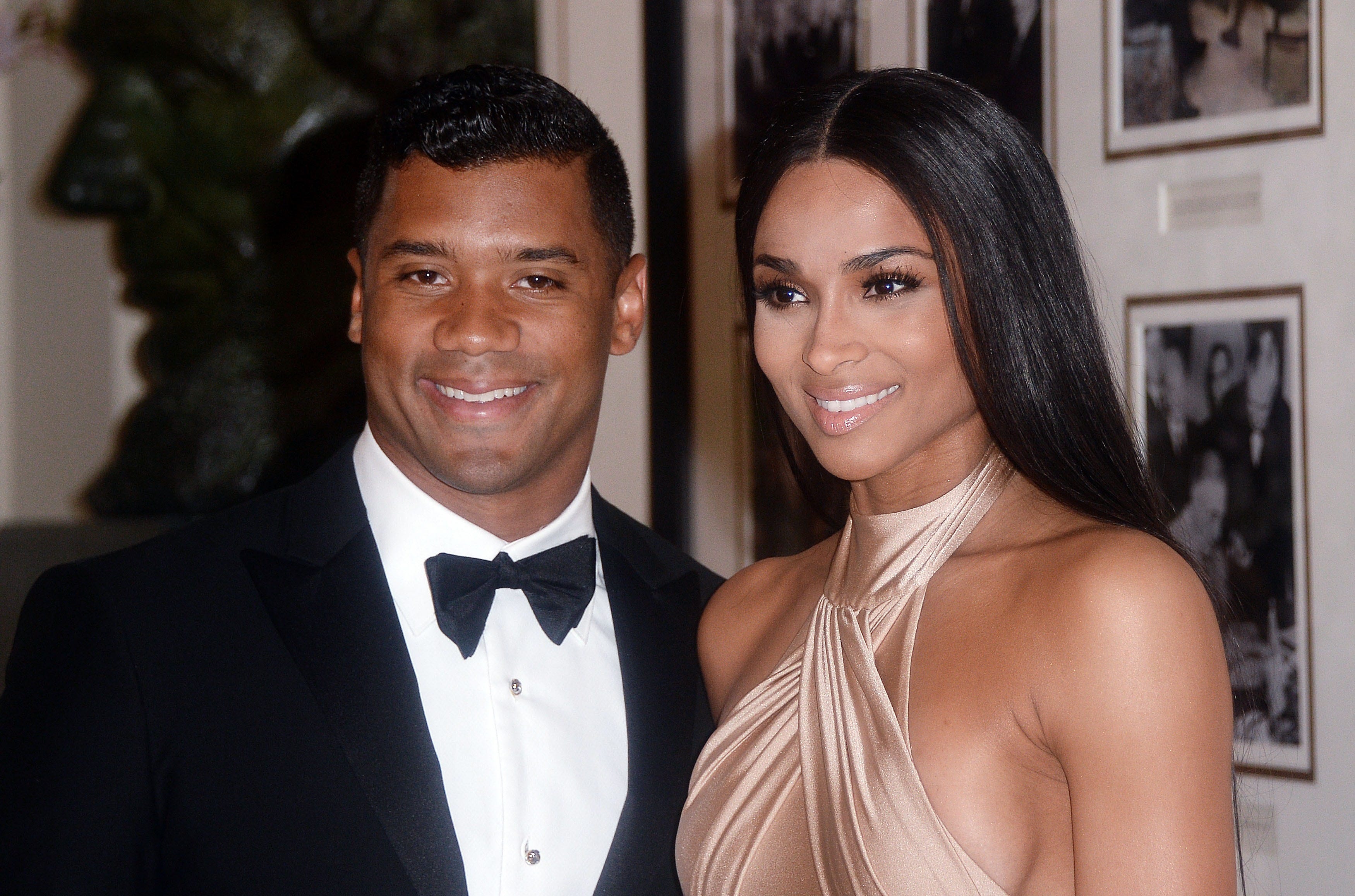 Russell Wilson and Ciara at a White House state dinner.