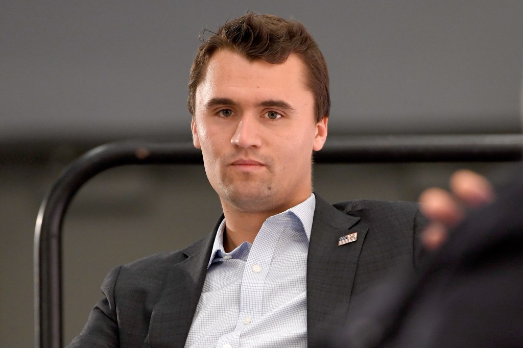 Charlie Kirk speaks at Politicon 2018 at the Los Angeles Convention Center.