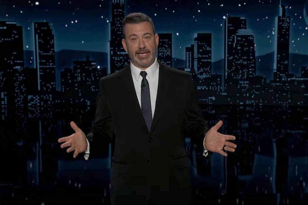 Jimmy Kimmel speaks during his opening monologue.