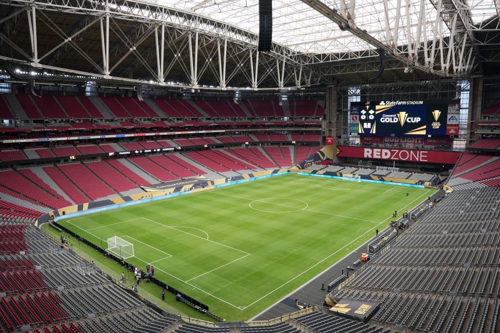 General view before a quarterfinal match of the 2025 Gold Cup between Honduras and Panama at State Farm Stadium.