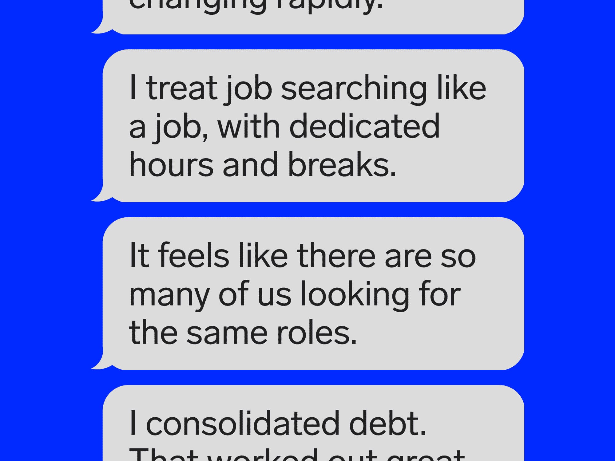 scrolling text messages.