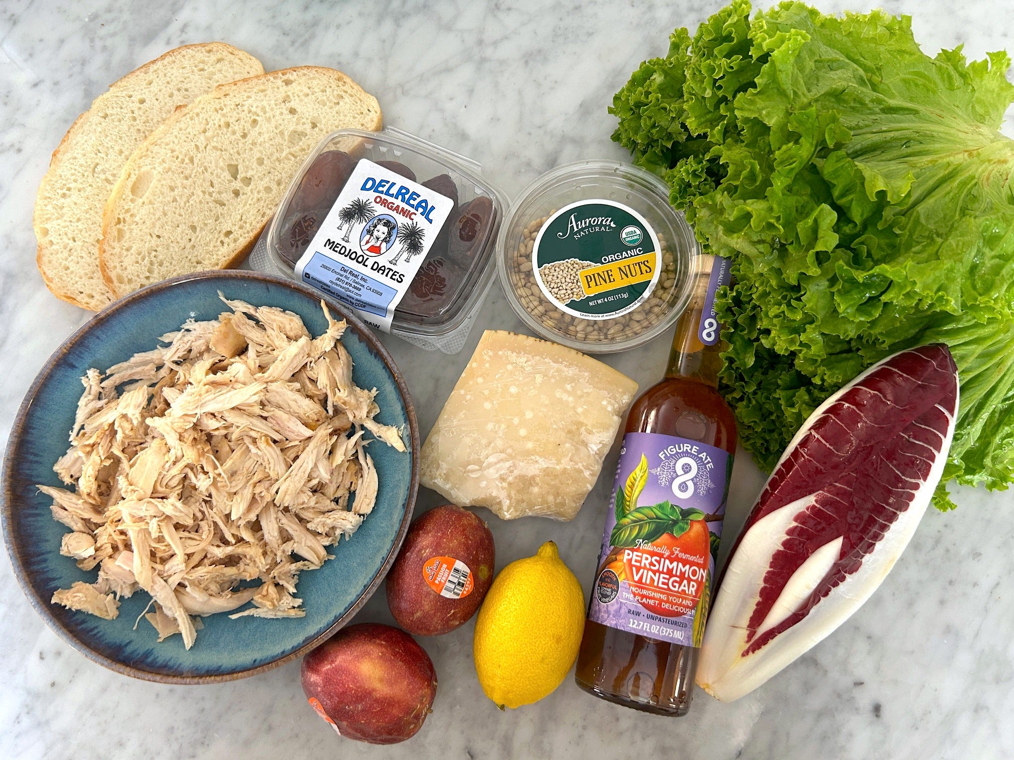 Ingredients for Meghan Markle's Roasted Chicken and Bread Salad