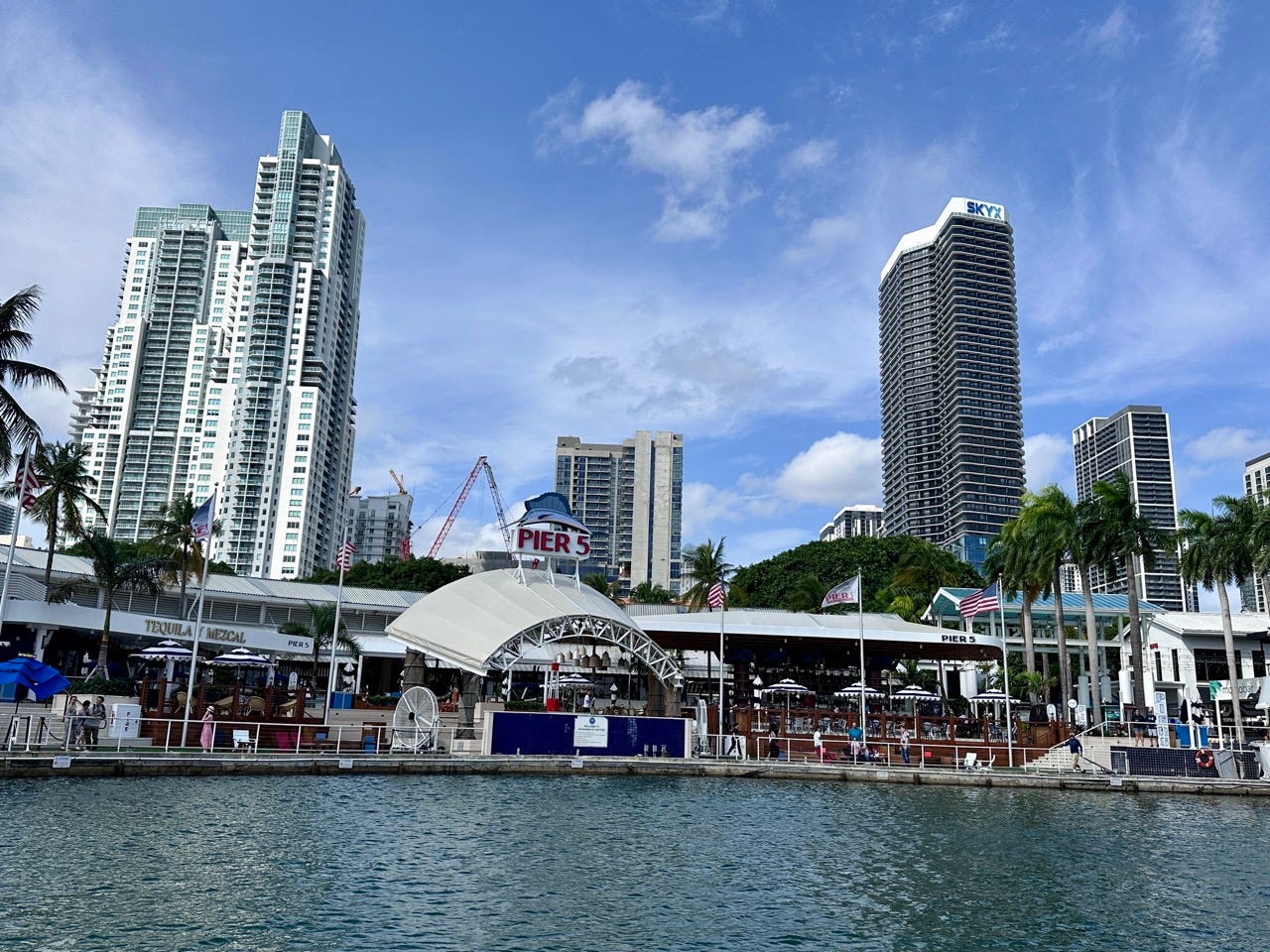View of Miami skyline from water