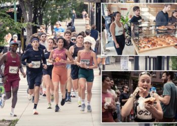 Sweet-toothed sprinters fill NYC streets to run ‘Bakery Run’ half marathon while noshing on pastries