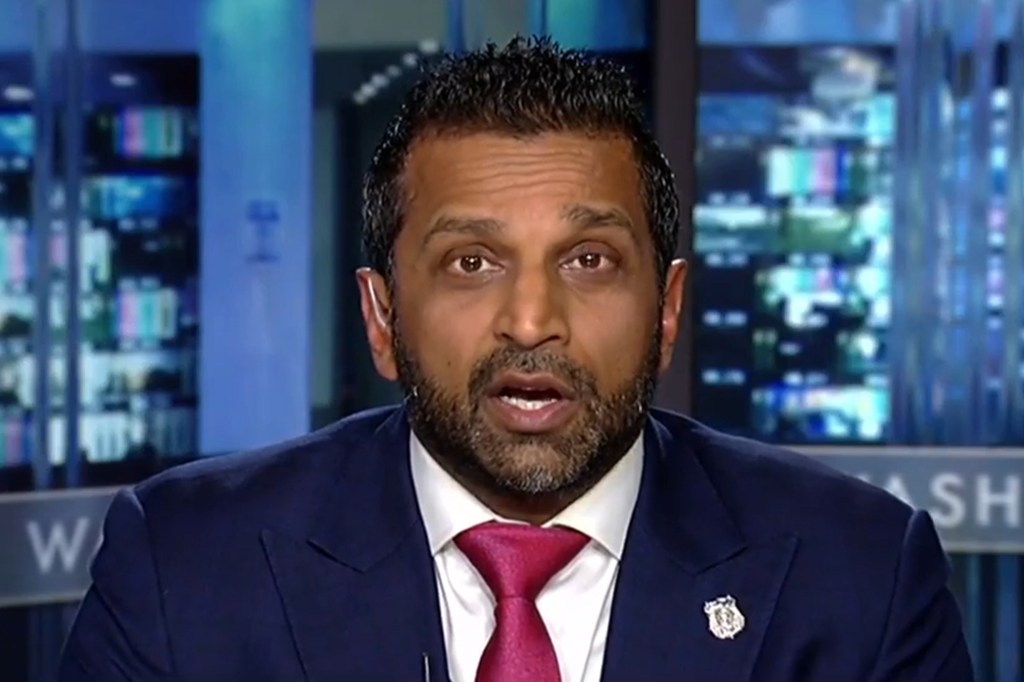 Kash Patel speaking.