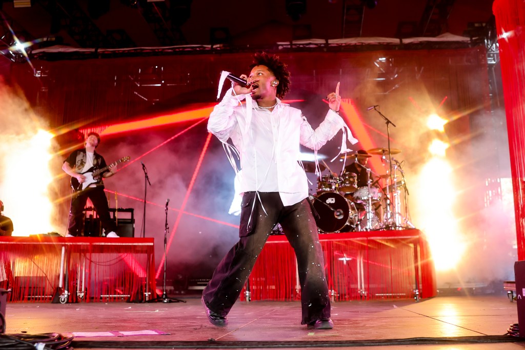 d4vd performs at the Gobi Tent during the 2025 Coachella Valley Music and Arts Festival.