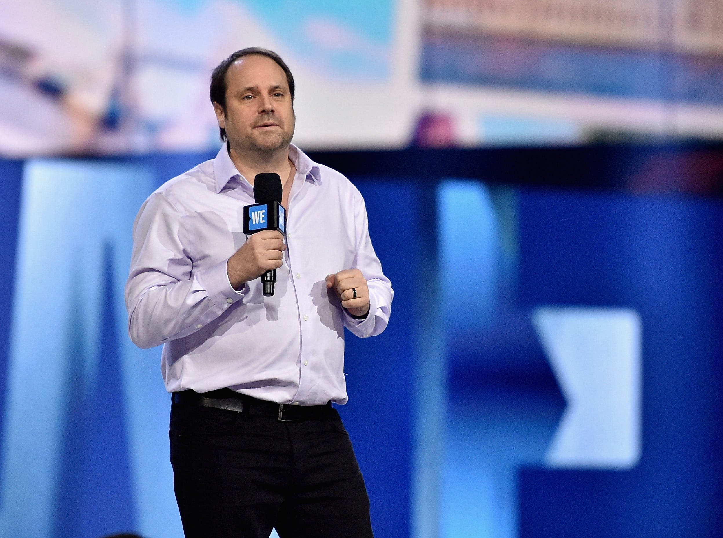 Jeffrey Skoll speaks onstage at WE Day California 2016.