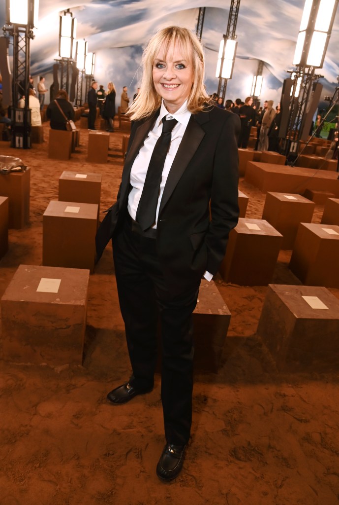 Twiggy aka Dame Lesley Lawson attends the Burberry Summer 2026 show during London Fashion Week