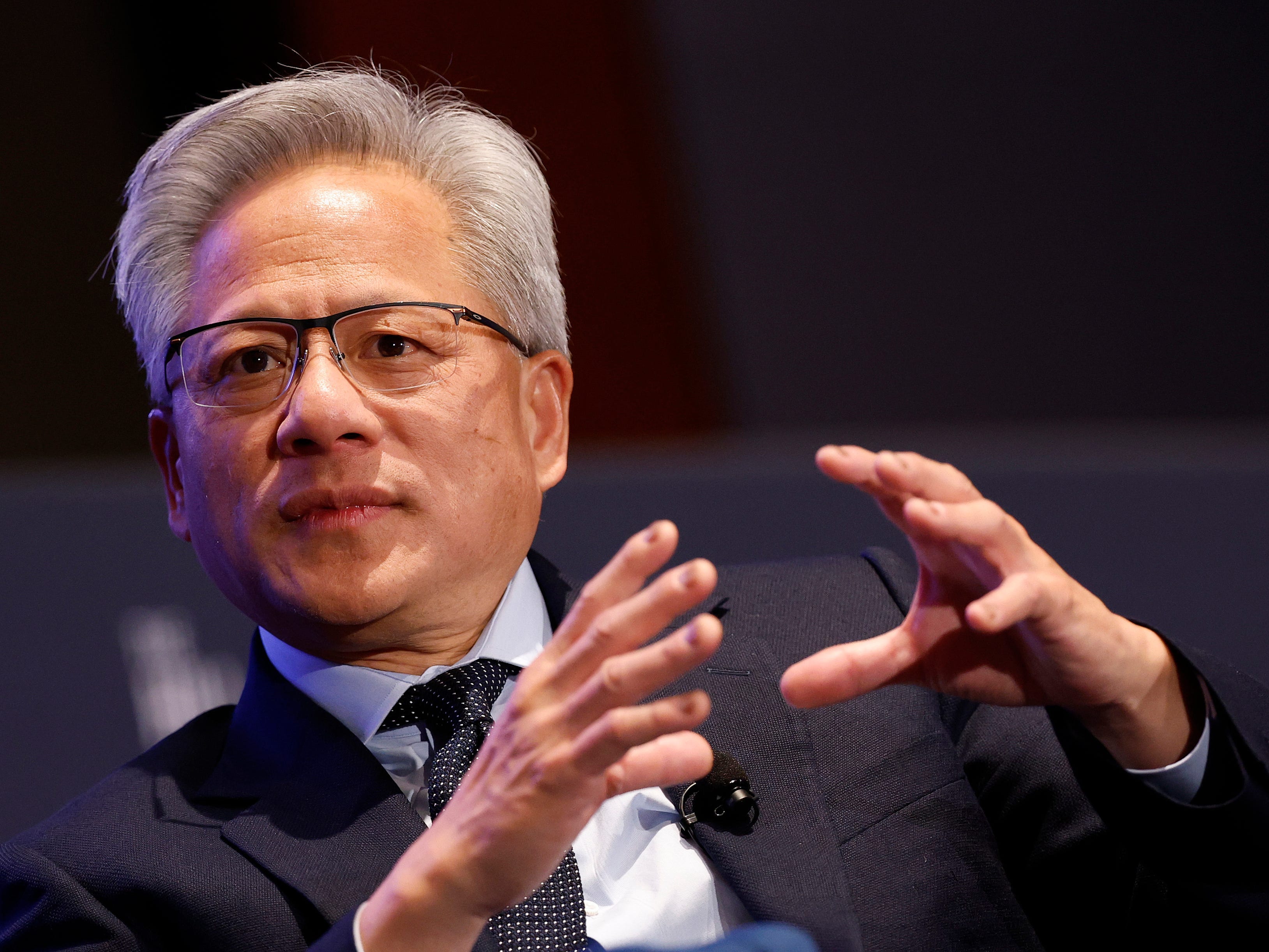 Jensen Huang speaking at the Hill and Valley Forum at the US Capitol in Washington, DC.