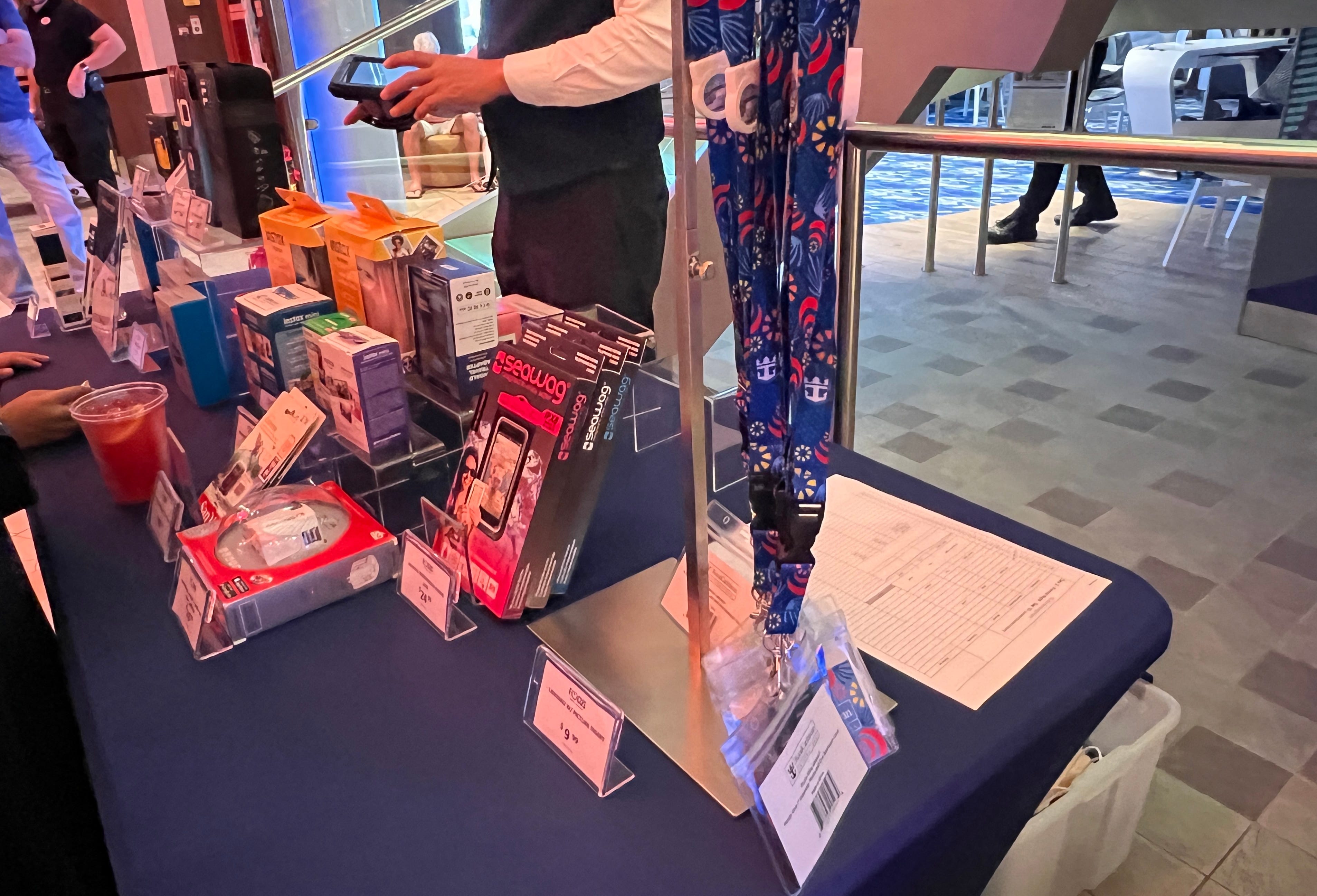lanyard being sold on cruise ship