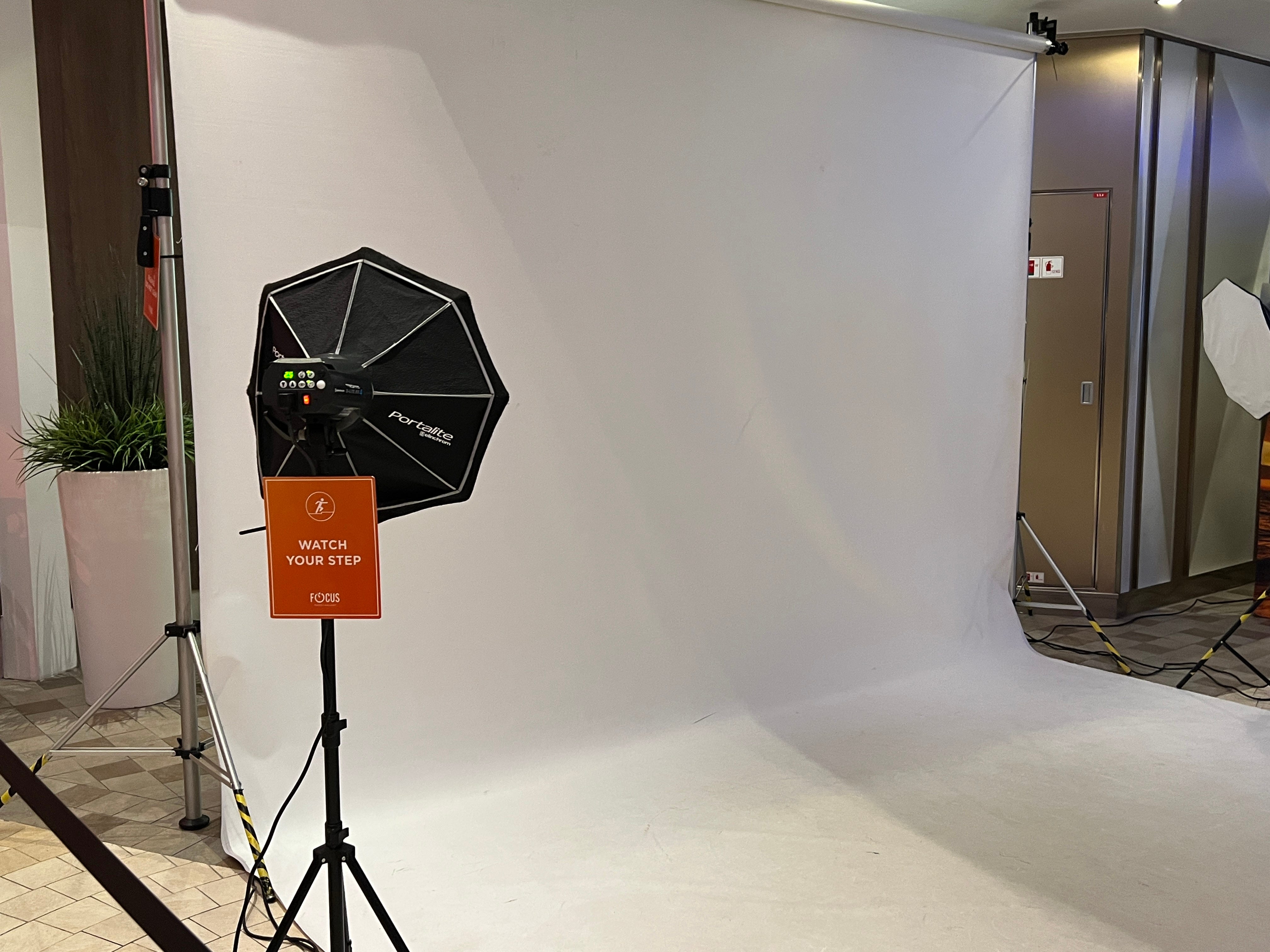 photo shoot set on cruise