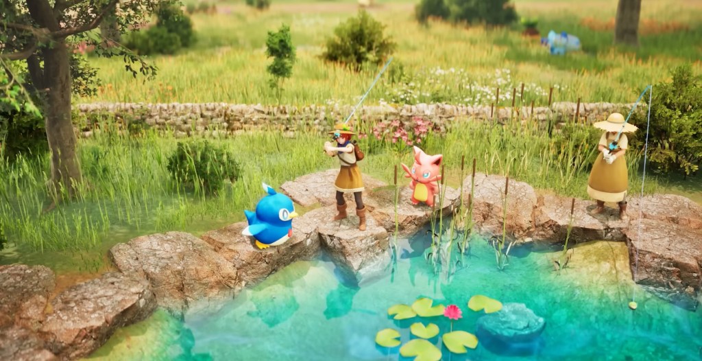Palworld Palfarm Fishing Gameplay
