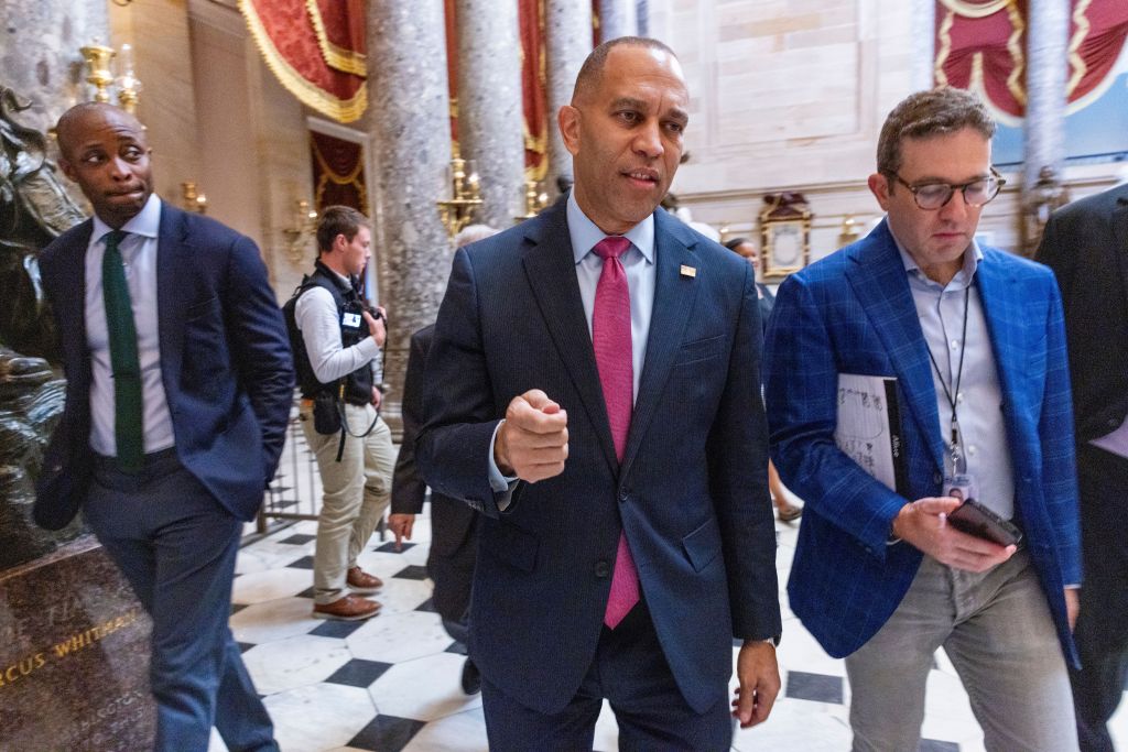 House Minority Leader Hakeem Jeffries in the US Capitol.