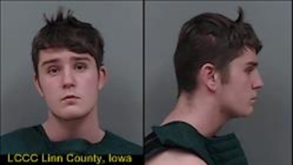 Mugshot of Dakota Van Patten, showing a front and side view.