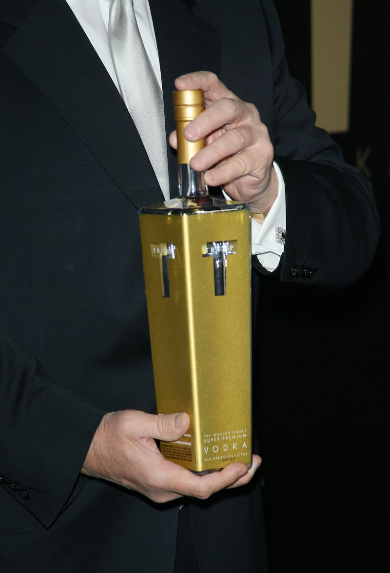 Donald Trump during Trump Vodka Launch Party - Arrivals at Les Deux in Hollywood, California, United States. (Photo by M. Tran/FilmMagic)
