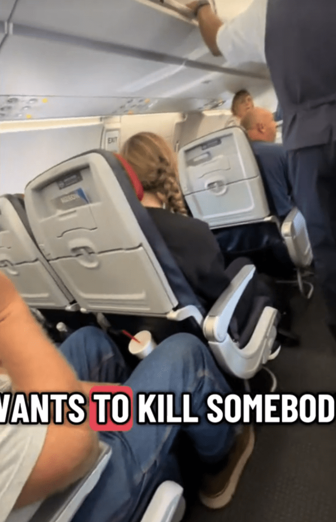 A viral video posted to TikTok captured her foul-mouthed outburst, where she can be heard shouting that the restraints are hurting her.