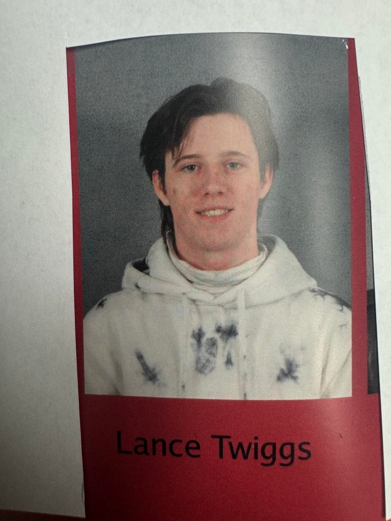 A yearbook photo of Lance Twiggs.
