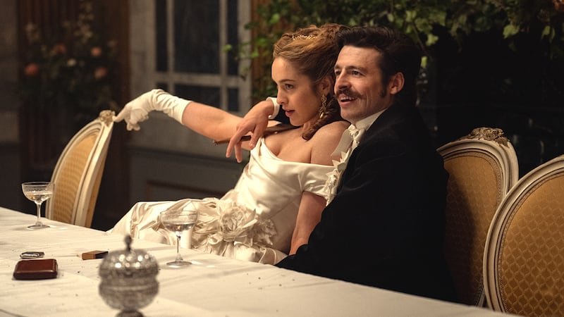 Danielle Galligan and Anthony Boyle in House of Guinness.