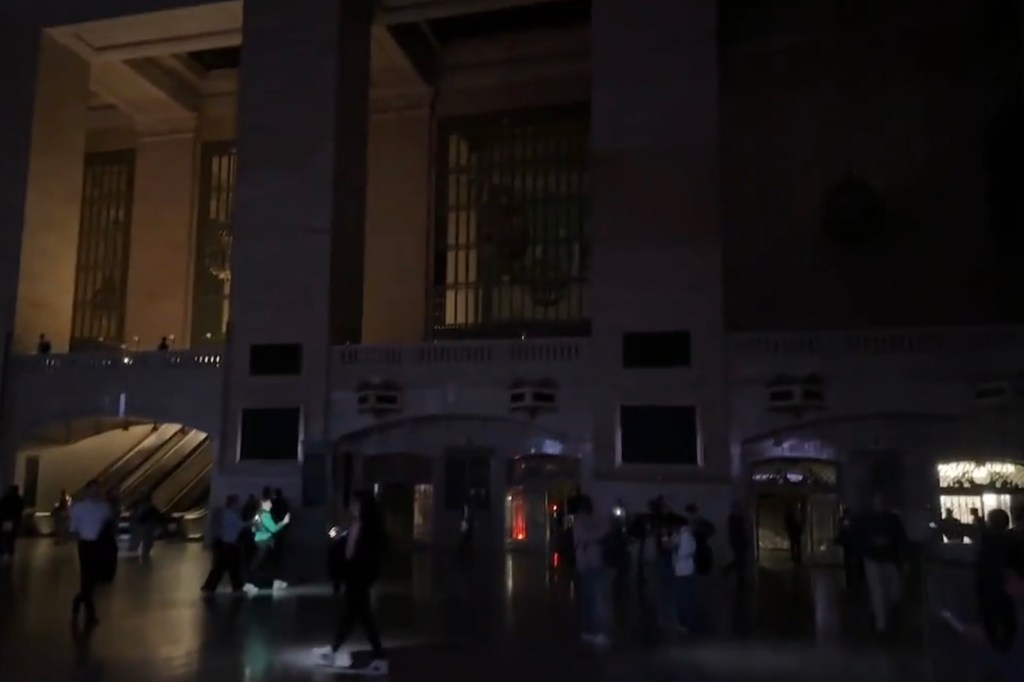 Grand Central Terminal during a power outage.