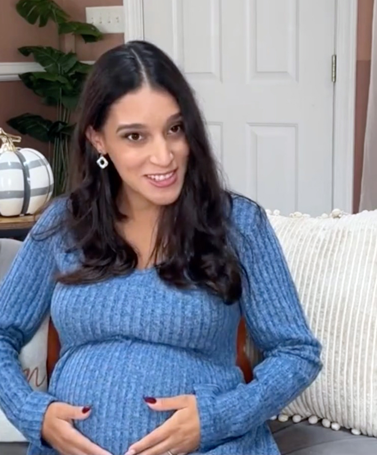 Jadira Bonilla, a pregnant woman, smiling.