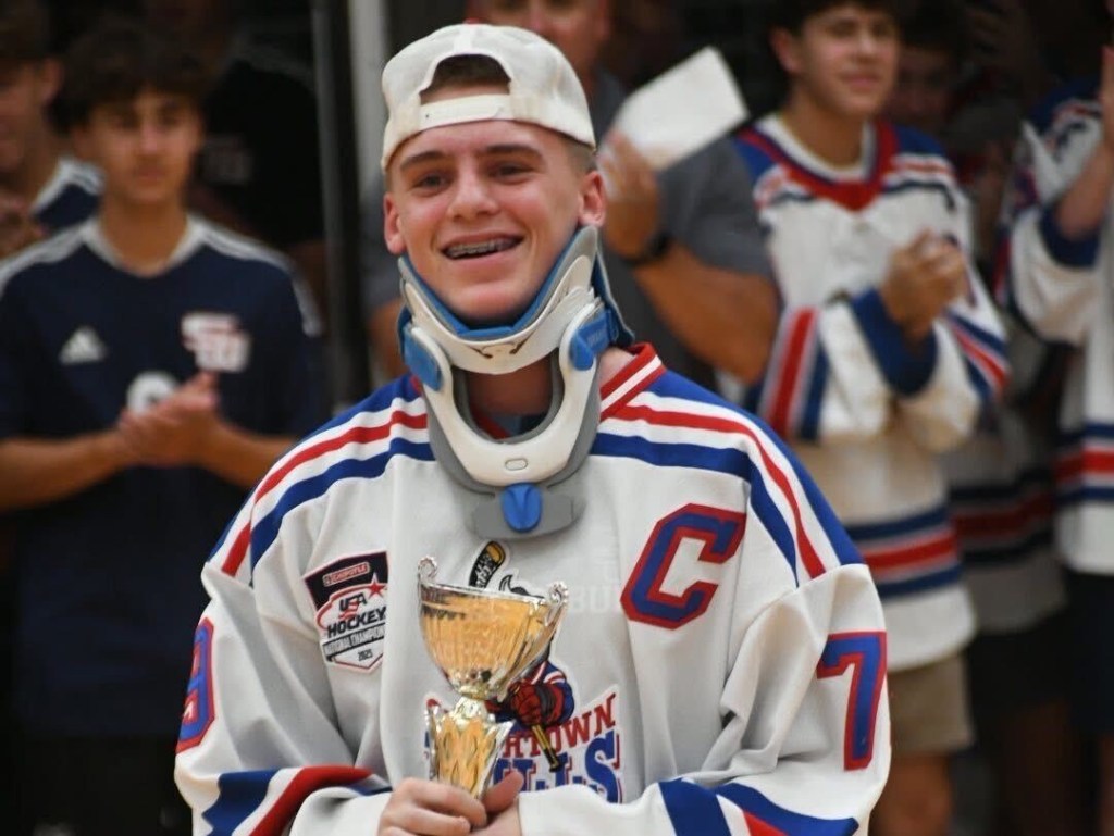 Long Island high school hockey player Connor Dubeau is now walking after recently suffering an off-ice, near-death experience and broken neck. 