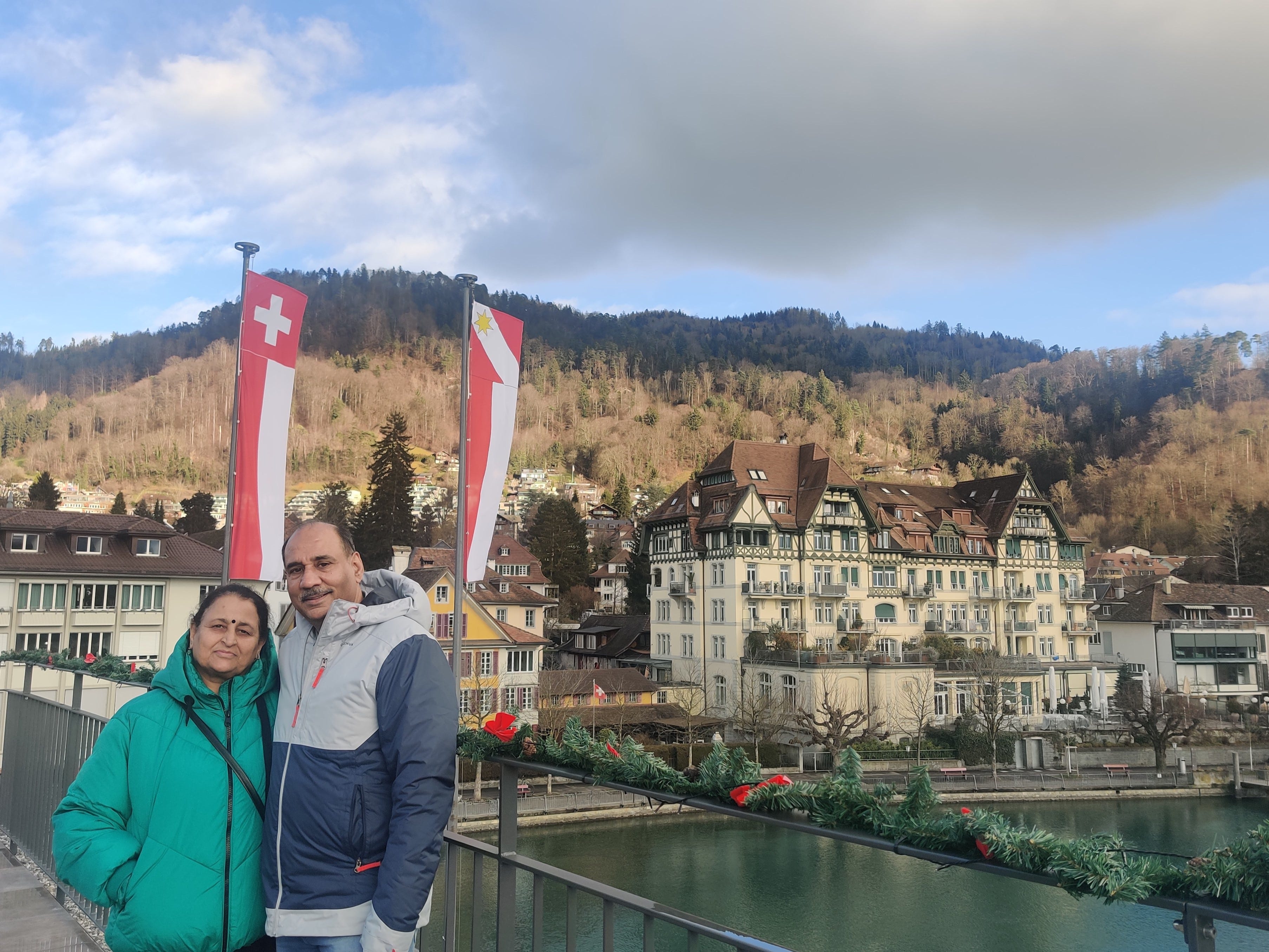 The author's parents in Thun, Switzerland.