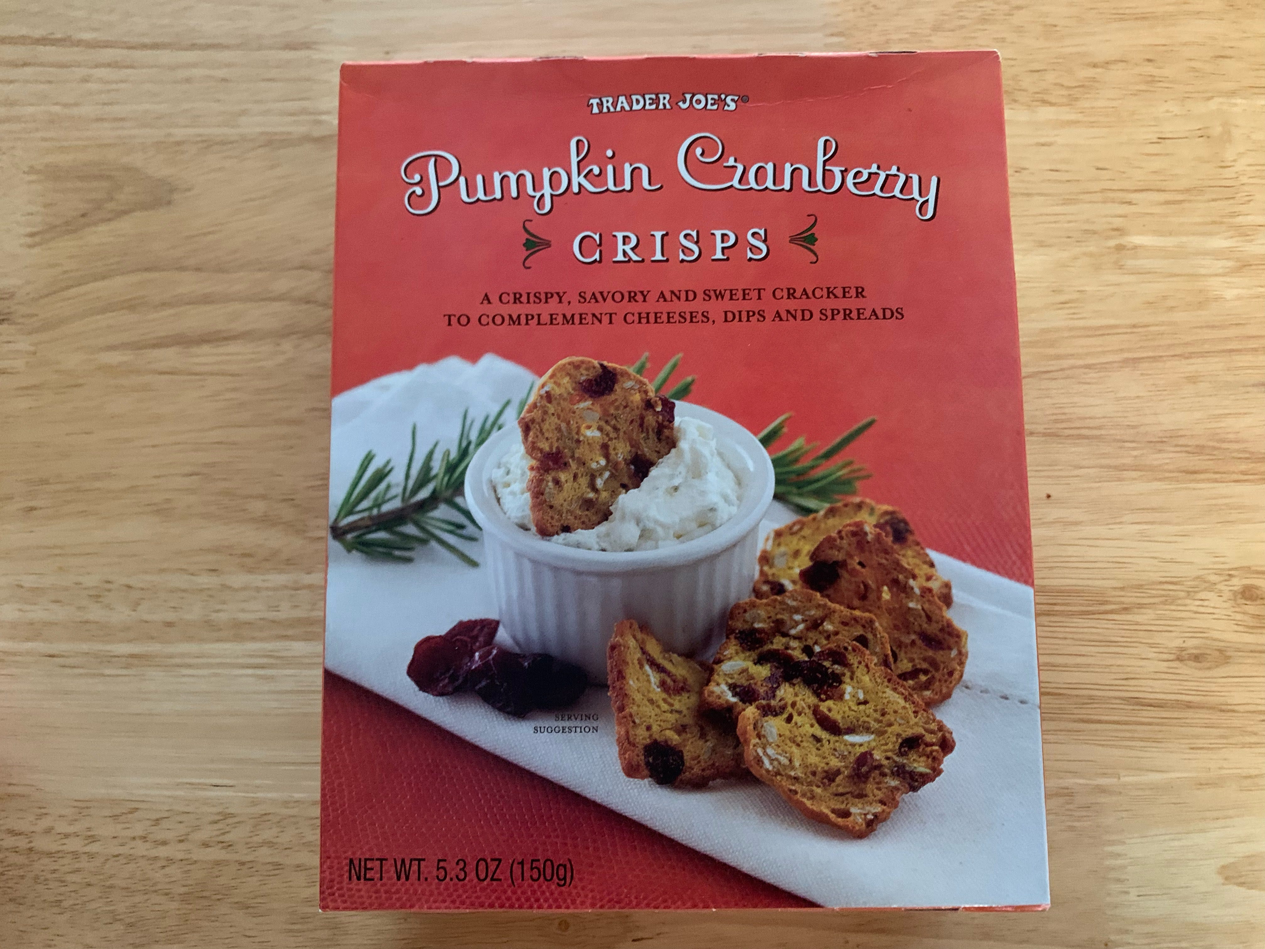 Pumpkin-cranberry crisps from Trader Joe's