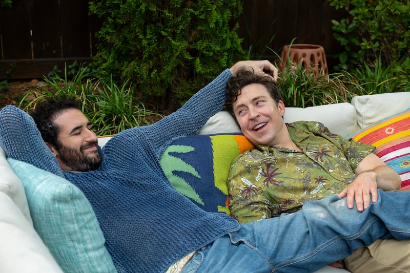 Jordan Firstman as Malcom and Brian Jordan Alvarez as Evan Marquez in 'English Teacher'