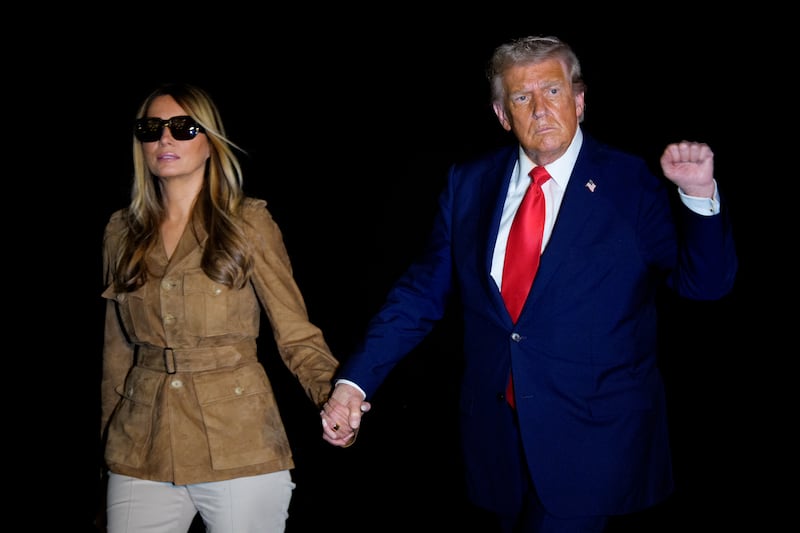 U.S. President Donald Trump and first lady Melania Trump