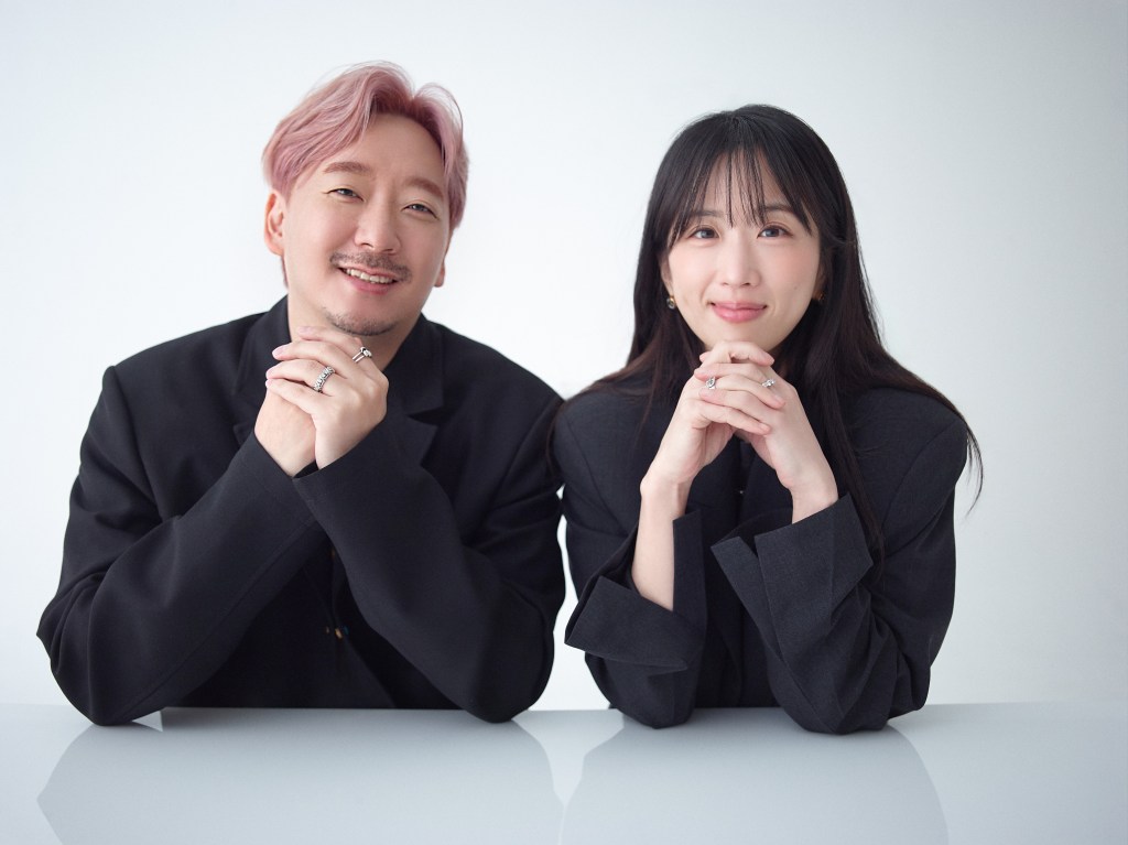 Husband and wife Atomix restaurateurs, Junghyun Park and Ellia Park, pose for a portrait.