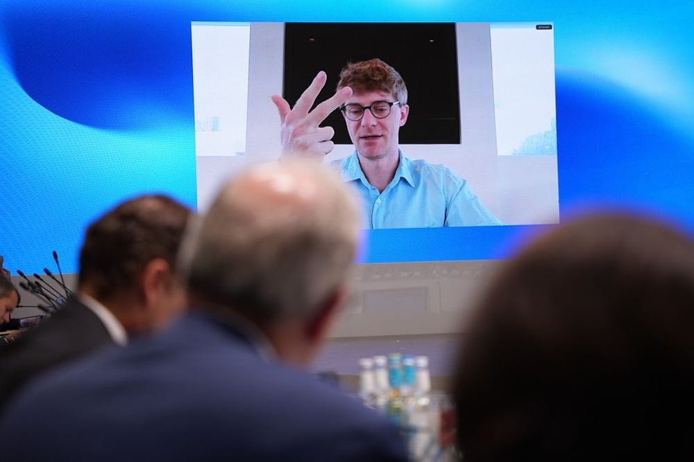 Richard Socher counts on his fingers