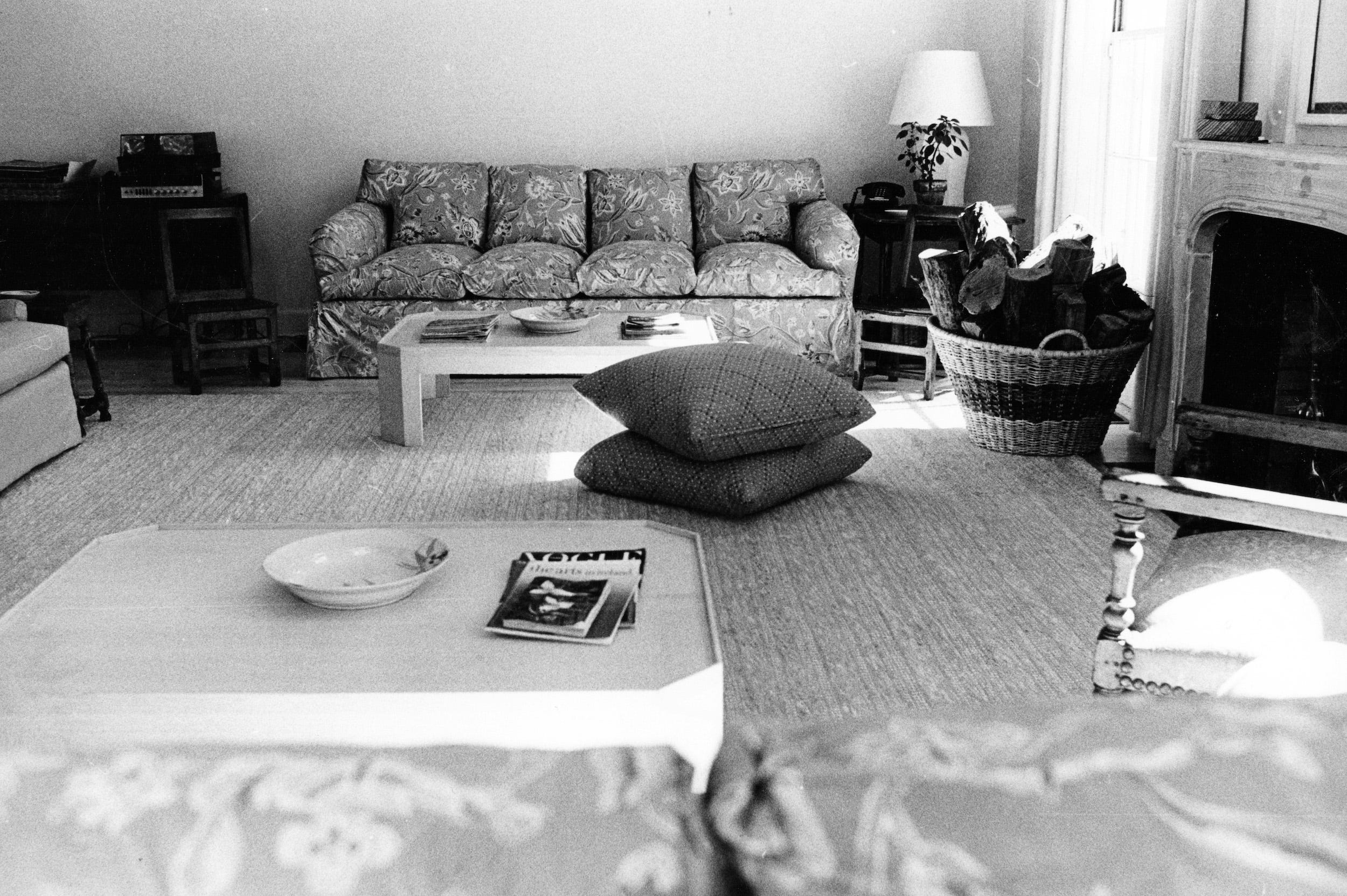 Jackie Onassis country home circa 1979 in Peapack, New Jersey.