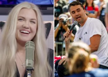 Erika Kirk seen smiling, makes announcement on rare ‘The Charlie Kirk Show’ appearance