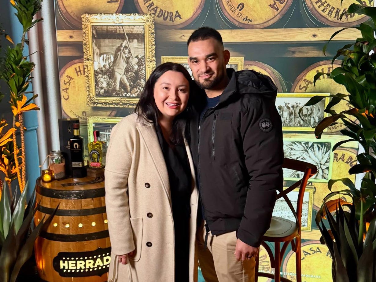 The author and her husband.