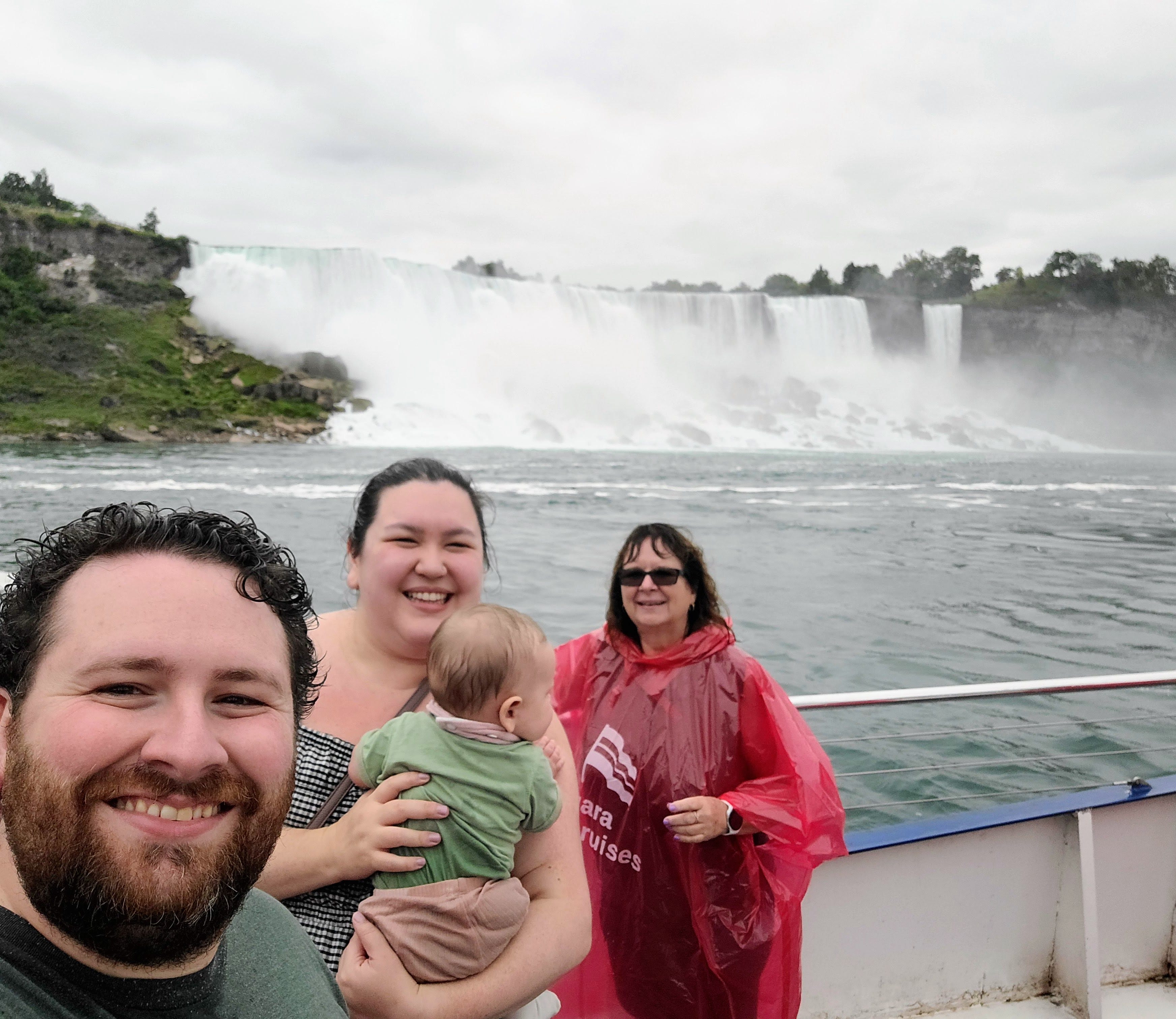 The author with her family on a trip to Niagara falls.
