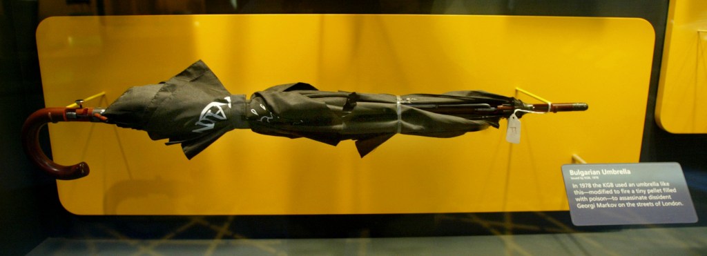 Replica of the umbrella used by the KGB to assassinate Georgi Markov.