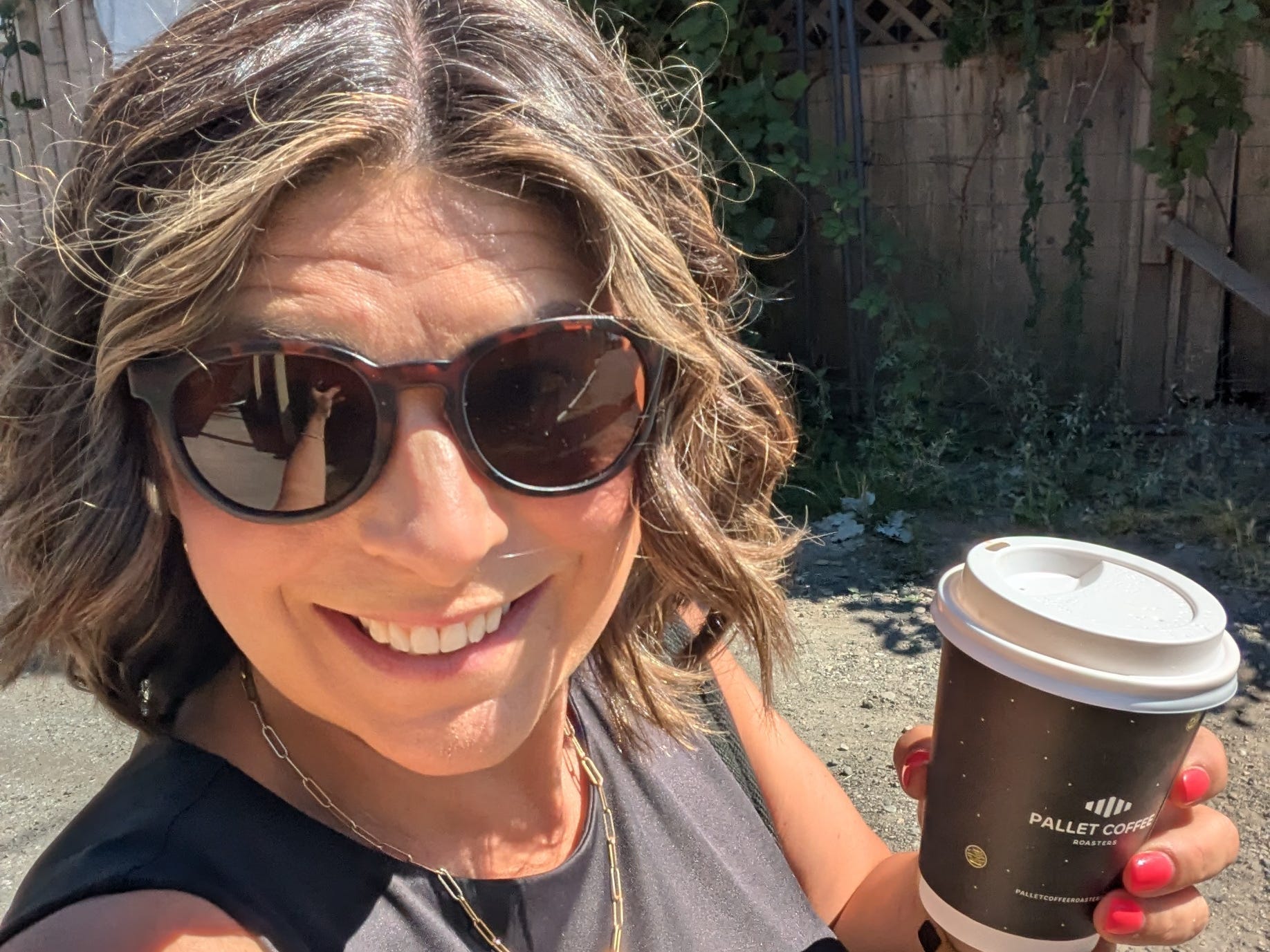 Mom holding coffee