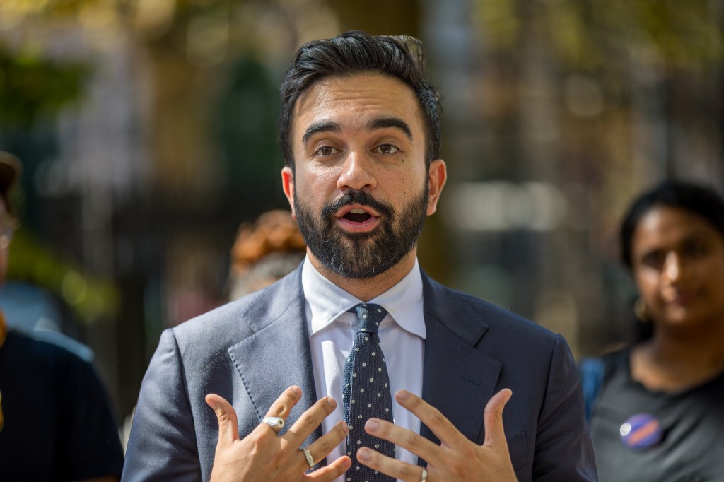 New York State Assemblymember Zohran Mamdani speaking at a canvass launch.