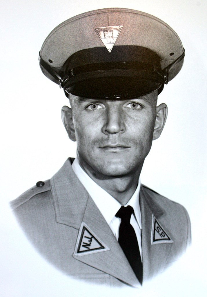 Black and white headshot of New Jersey State Trooper Werner Foerster in uniform.