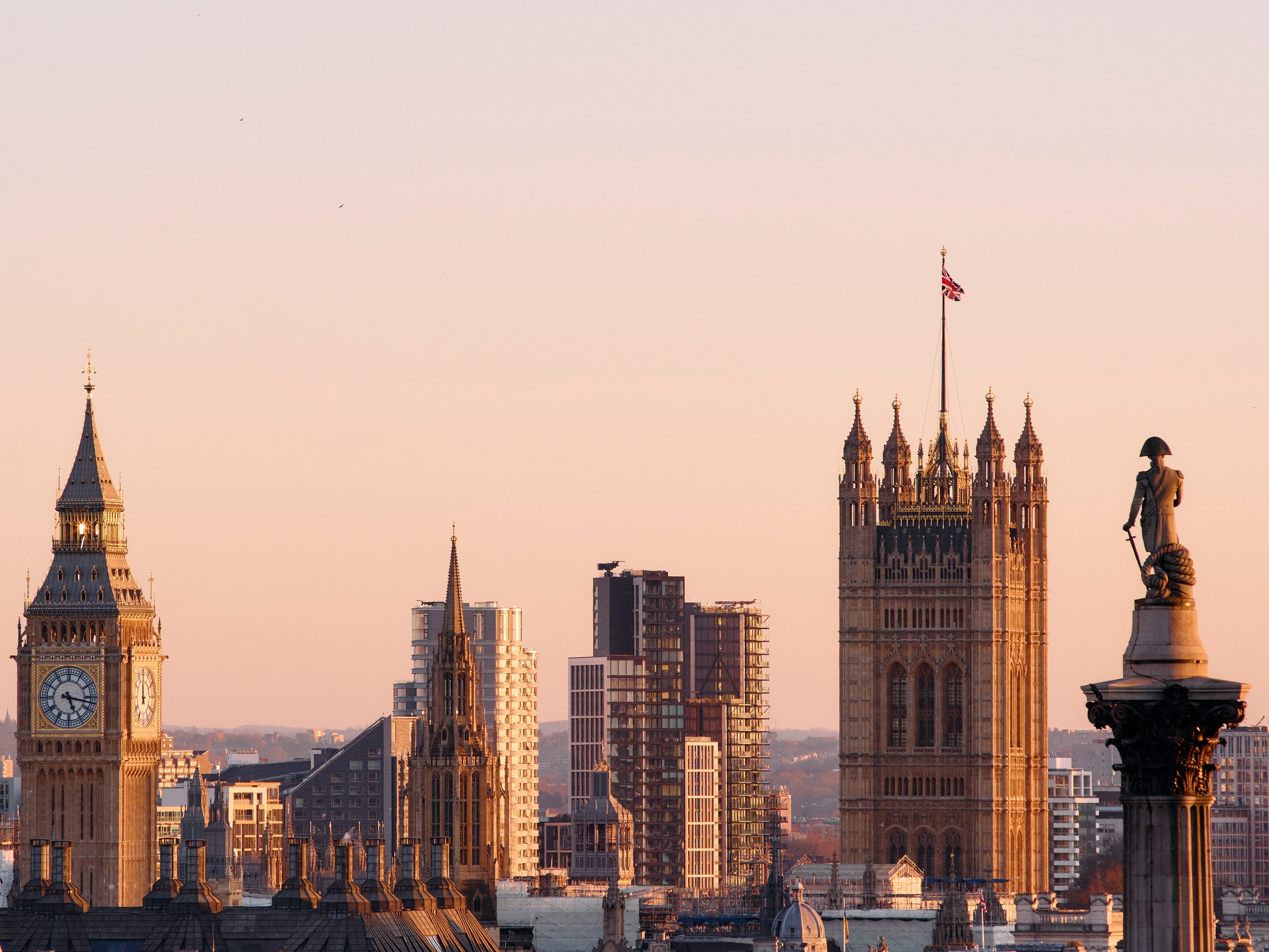 The London skyline.