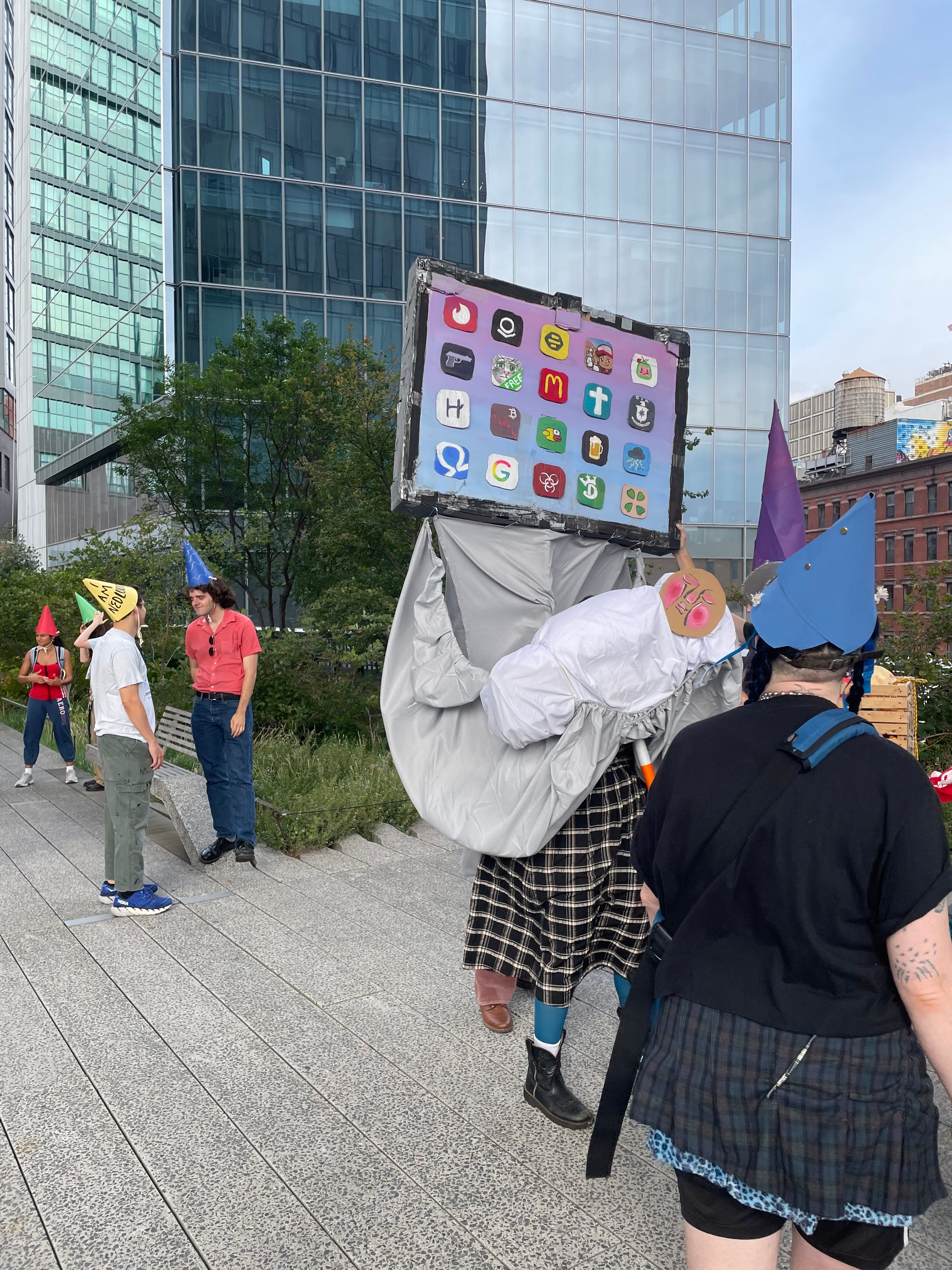 The SHITPHONE rally in New York City on September 27, 2025.
