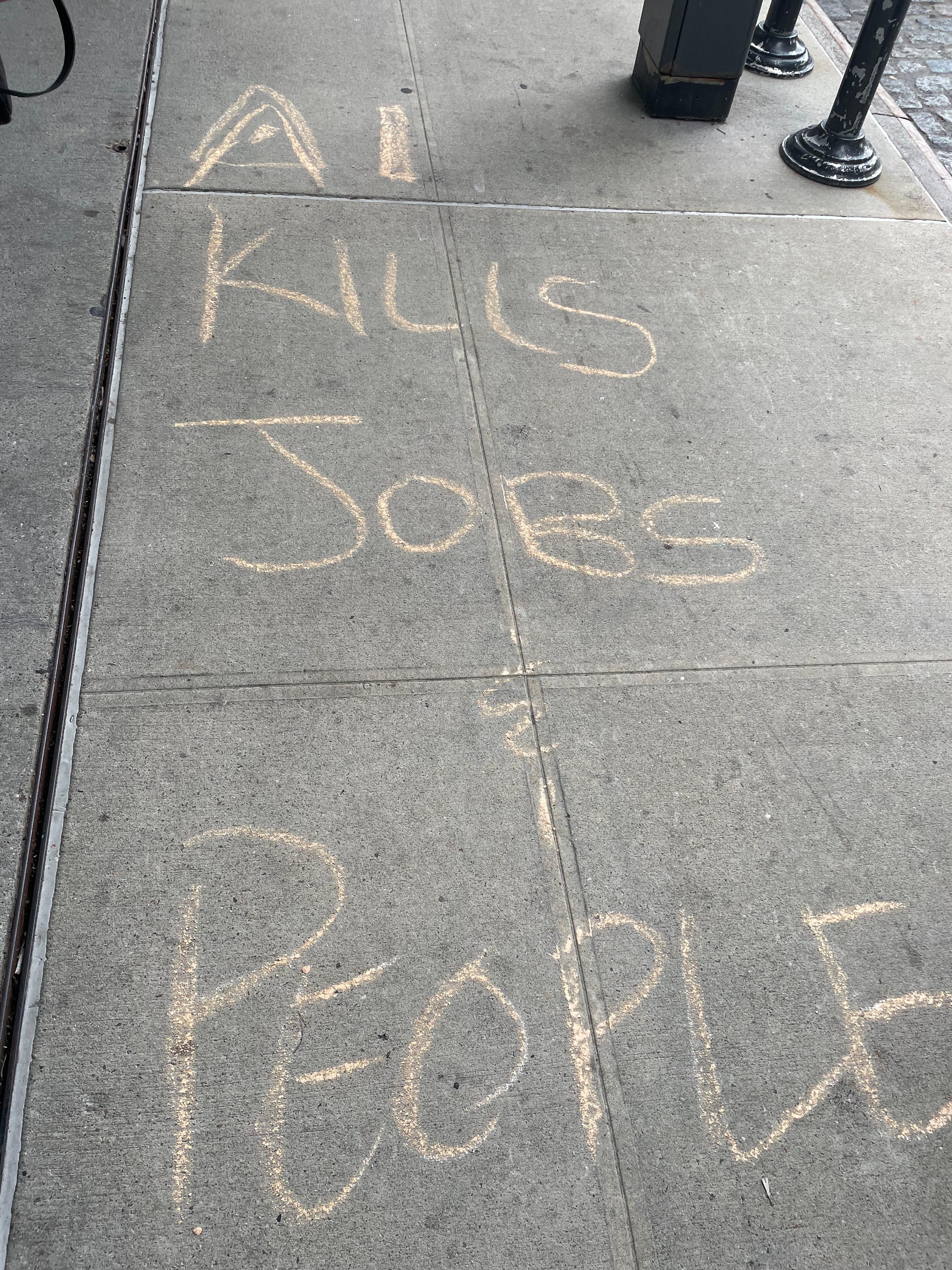 The SHITPHONE rally in New York City on September 27, 2025.