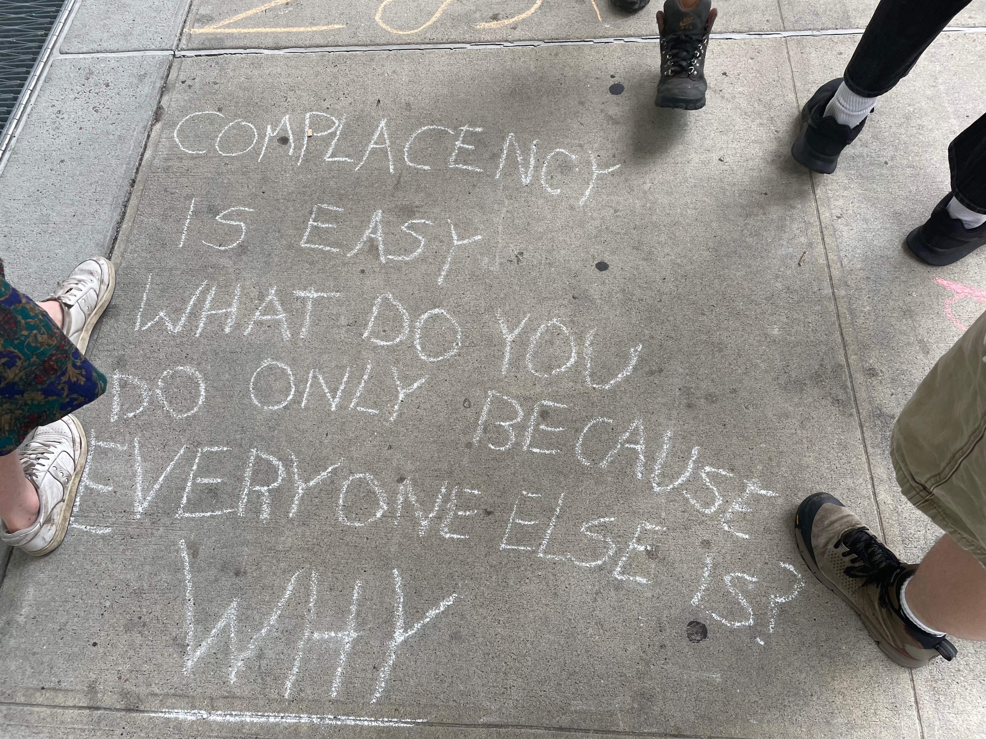 The SHITPHONE rally in New York City on September 27, 2025.