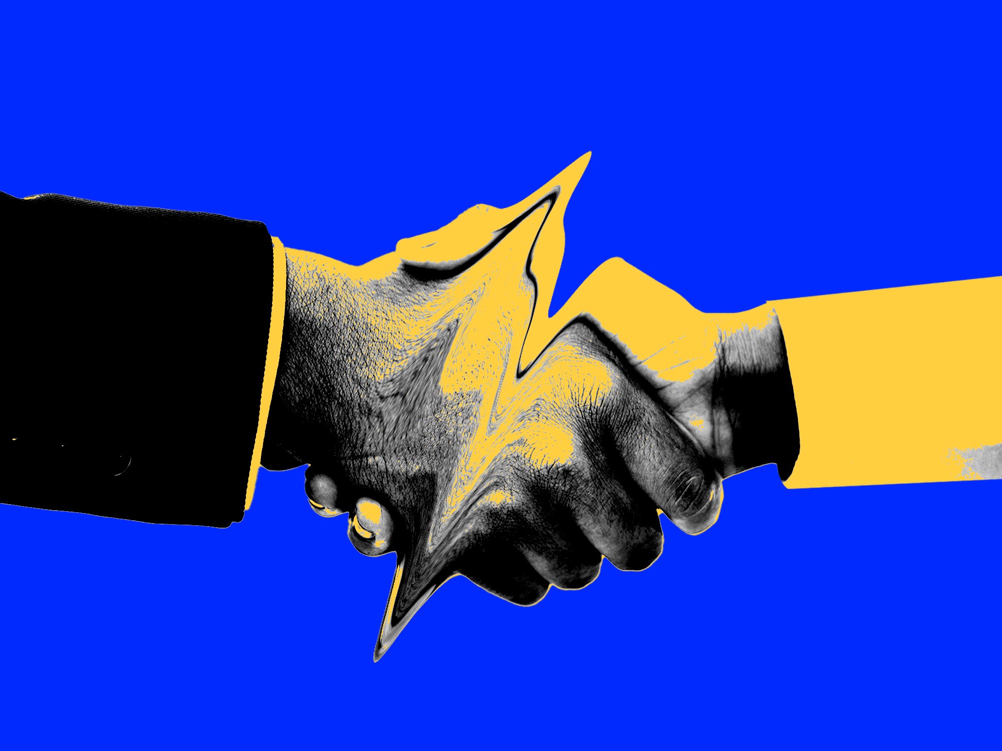 A glitching handshake