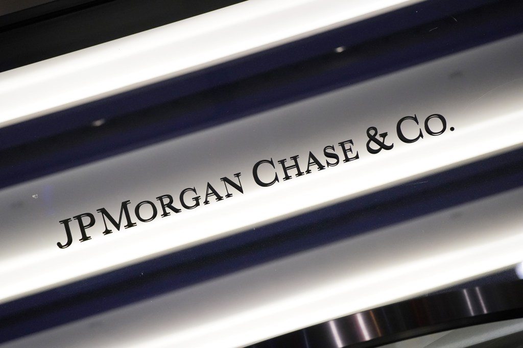 The JPMorgan Chase & Co. sign.