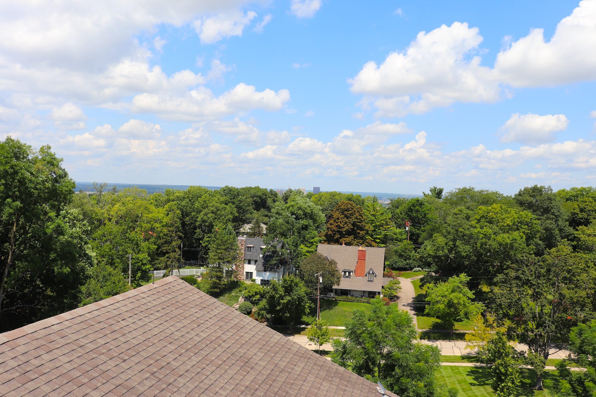 The view from the roof of Hawthorn Hill.