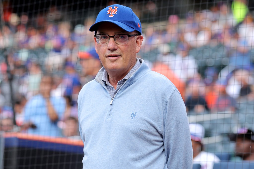 New York Mets owner Steve Cohen on the field.