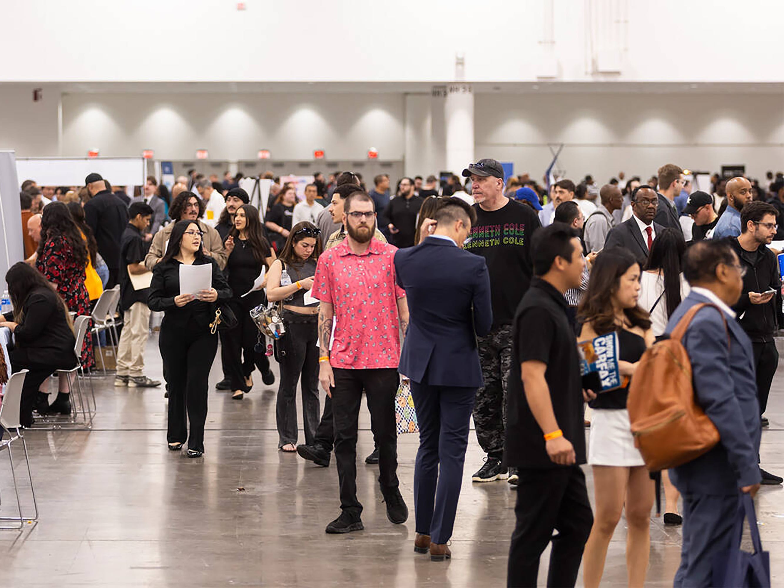 People at a job fair