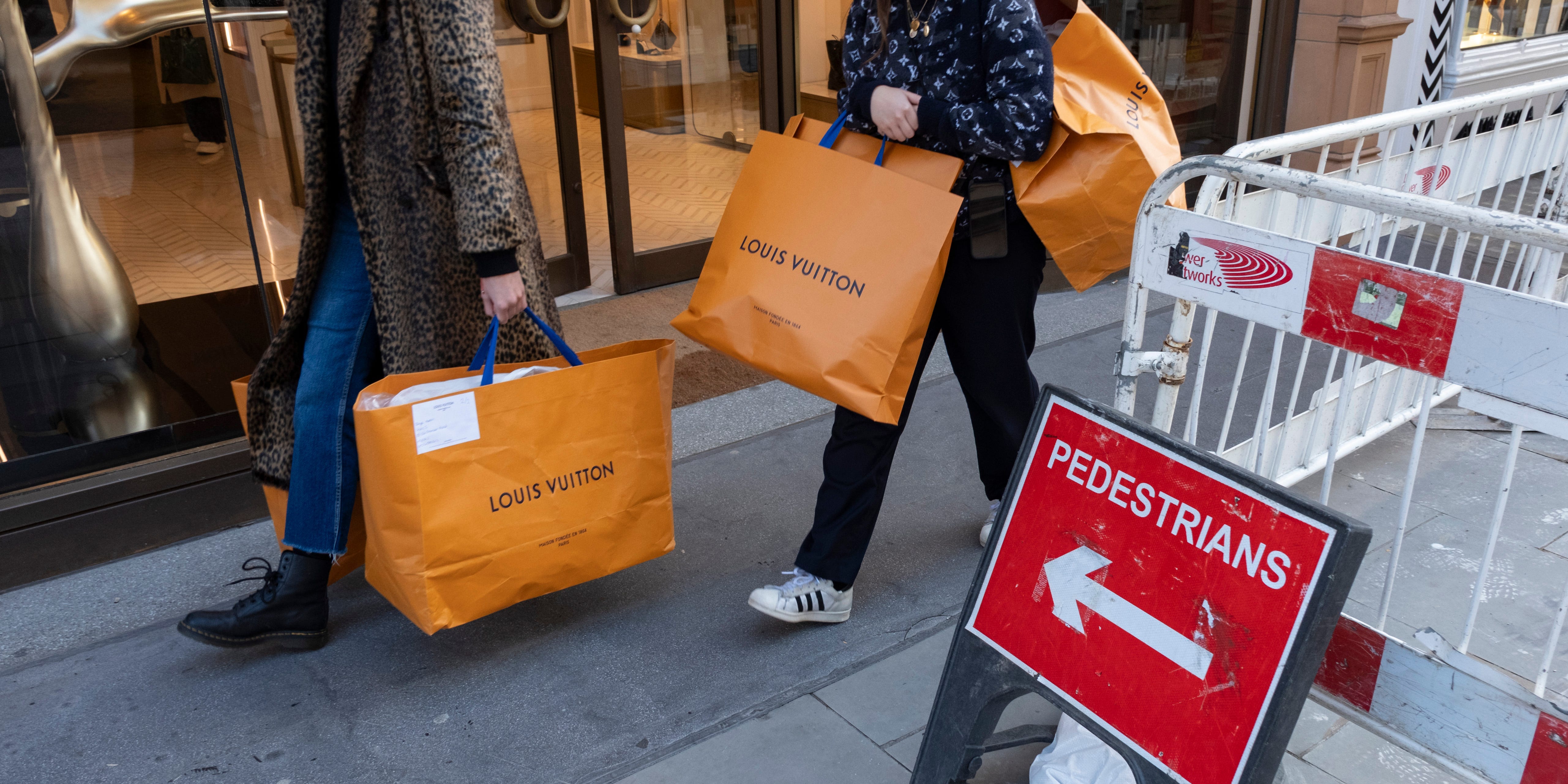 Shoppers walking